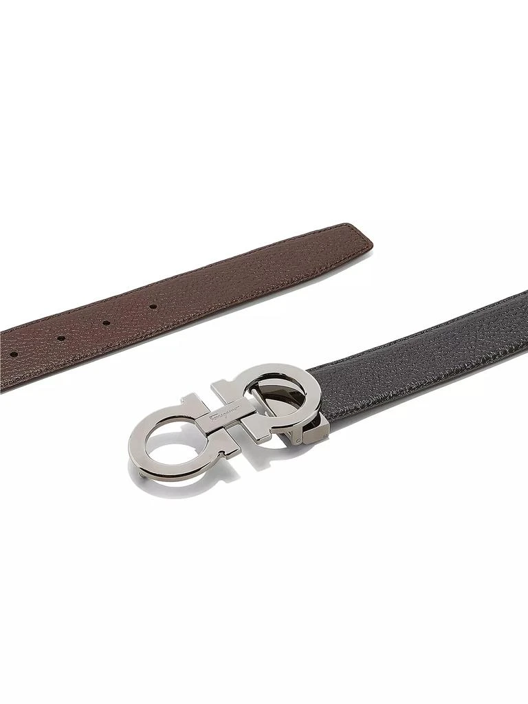 商品Salvatore Ferragamo|Double Gancini Buckle Adjustable Cut-to-Size Reversible Belt,价格¥4094,第3张图片详细描述