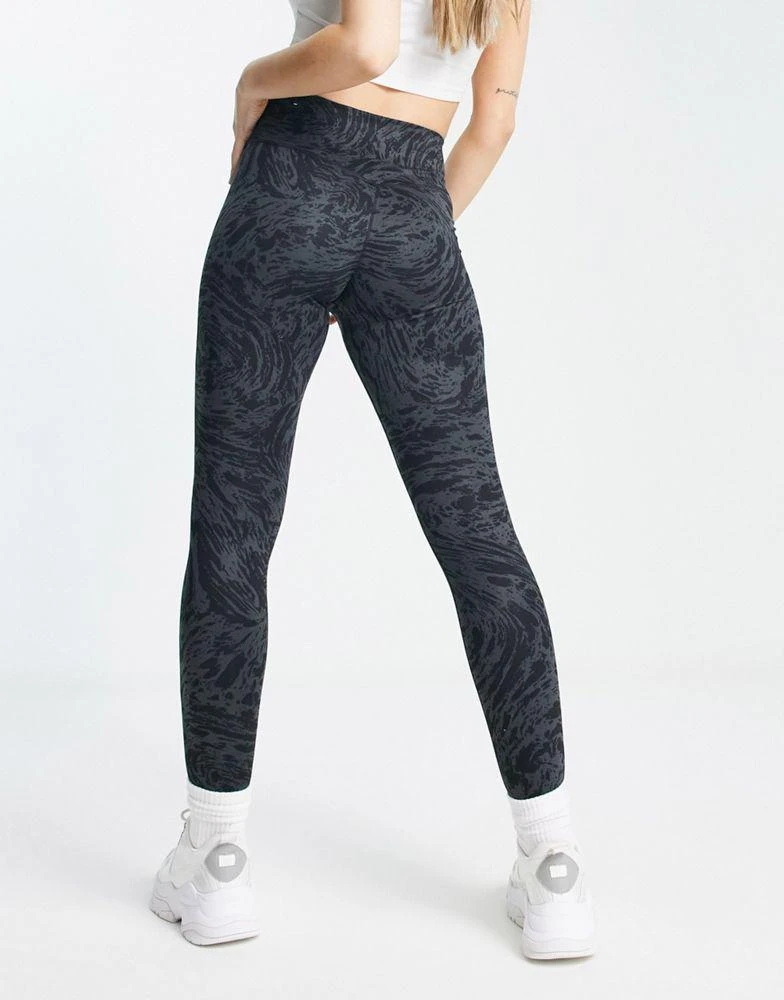 商品NIKE|Nike Training Icon Clash One Dri-FIT high rise printed 7/8 leggings in black,价格¥581,第2张图片详细描述