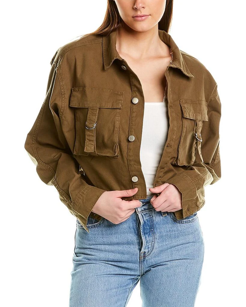 商品Good American|GOOD AMERICAN Crop Cargo Jacket,价格¥300,第1张图片