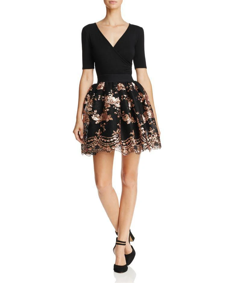 商品Maje|Jussieu Sequined Floral A-Line Mini Skirt - 100% Exclusive,价格¥963,第3张图片详细描述
