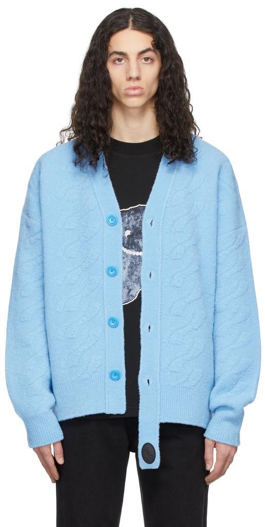 商品We11done|Blue Wool Cardigan,价格¥2125,第1张图片