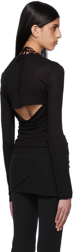 SSENSE 独家发售黑色绕颈上装商品第3张图片规格展示