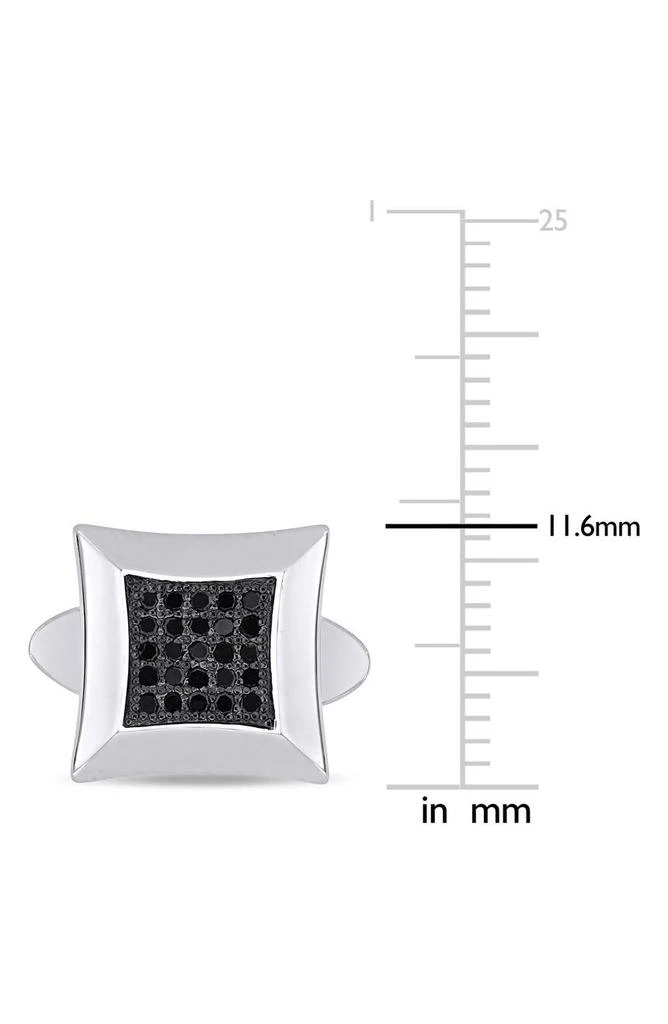 商品DELMAR|Men's Sterling Silver Pavé Black Diamond Cuff Links - 0.25 ctw.,价格¥1876,第2张图片详细描述