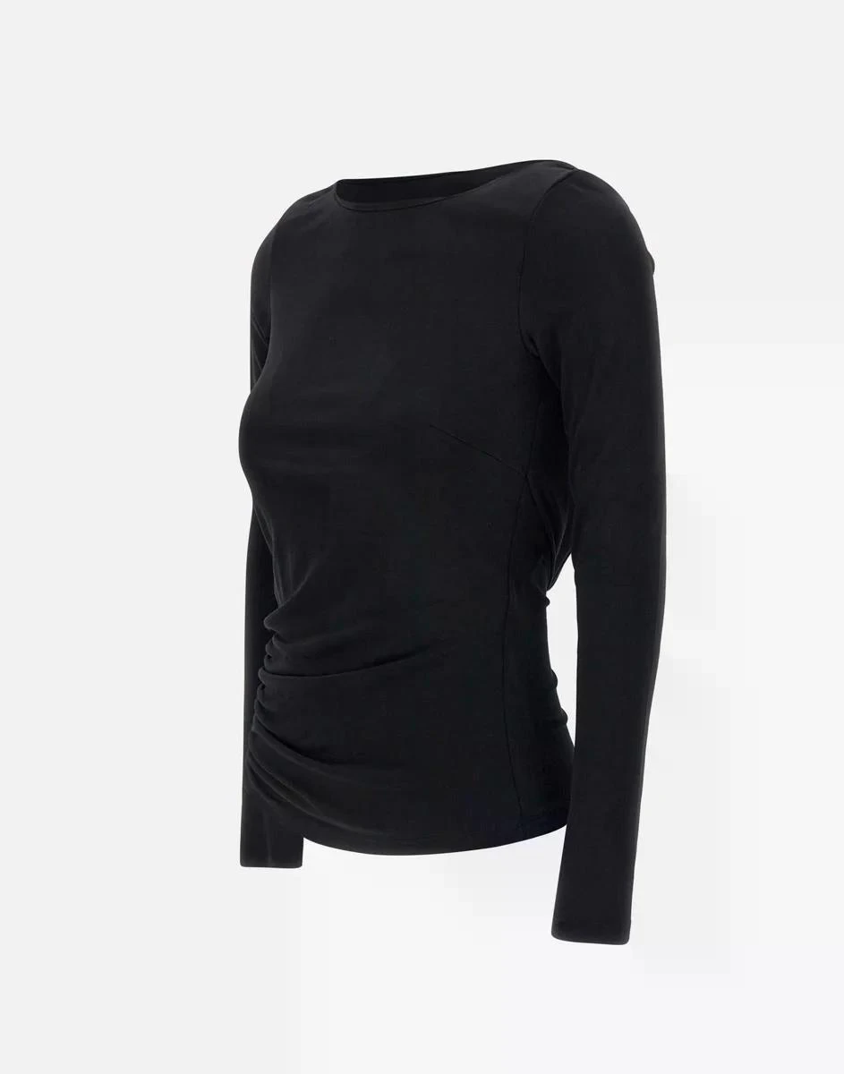 商品【商品预售7天】 ELISABETTA FRANCHI|ELISABETTA FRANCHI 女士T恤 MD01352E2110-0 黑色,价格¥2805,第3张图片详细描述