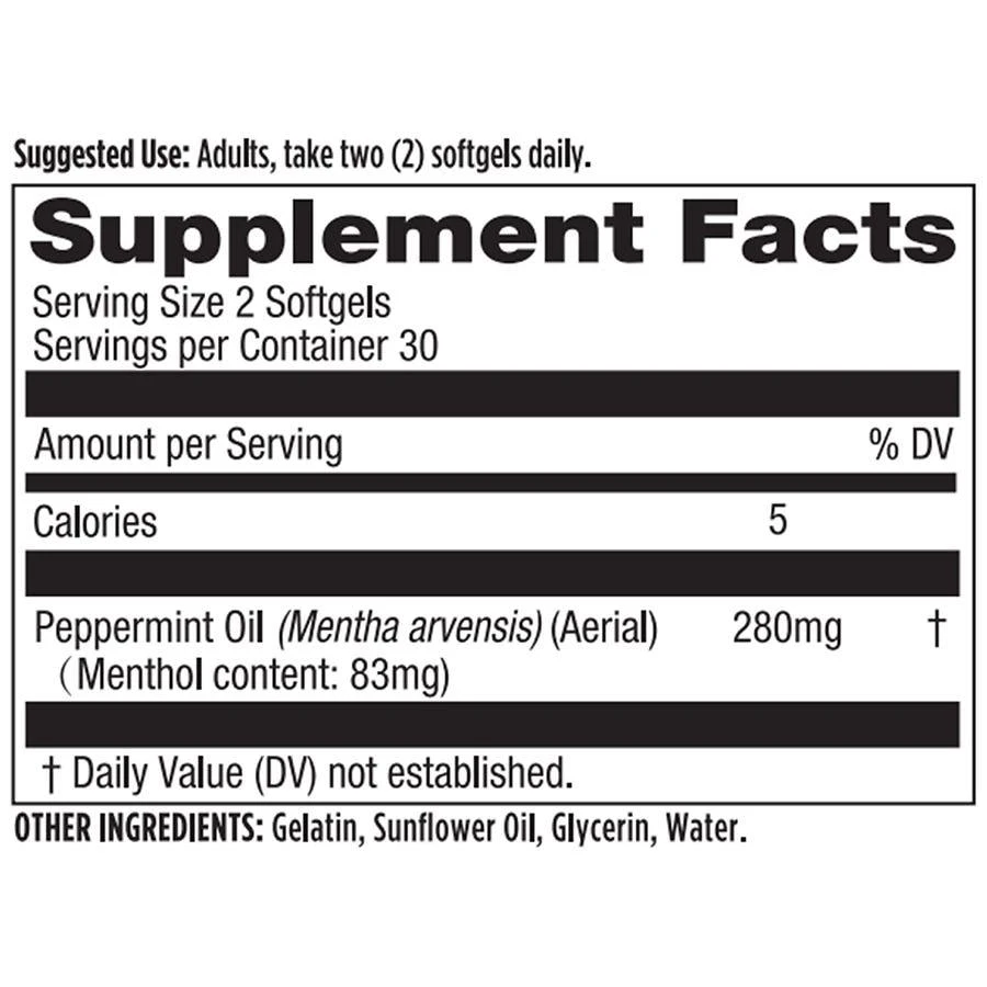 商品Walgreens Free & Pure|Peppermint Oil Supplement Softgels for Digestive Support (60 days),价格¥74,第3张图片详细描述