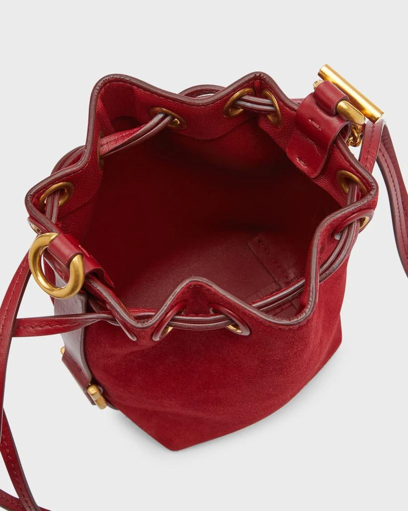 商品Chloé|Marcie Micro Bucket Bag in Suede with Chain Strap,价格¥6647,第3张图片详细描述