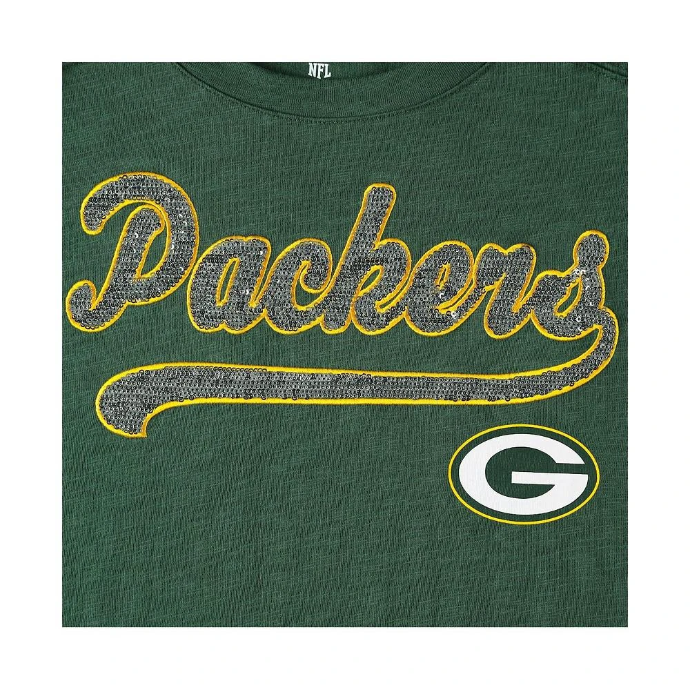 商品Tommy Hilfiger|Women's Green Green Bay Packers Justine Long Sleeve Tunic T-shirt,价格¥422,第2张图片详细描述