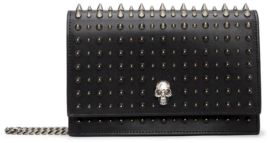 商品Alexander McQueen|Black Studded Small Skull Bag,价格¥5558,第1张图片