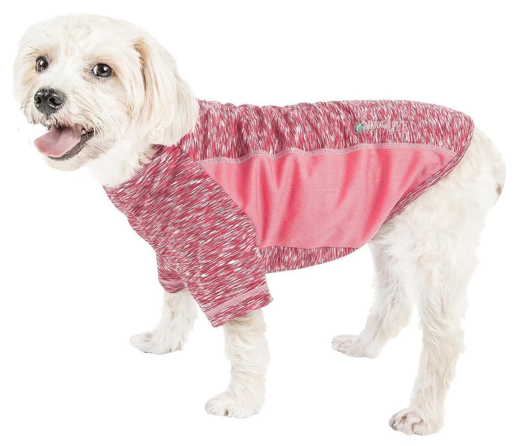 商品Pet Life|Pet Life  Active 'Warf Speed' Heathered Ultra-Stretch Yoga Fitness Dog T-Shirt,价格¥216,第1张图片