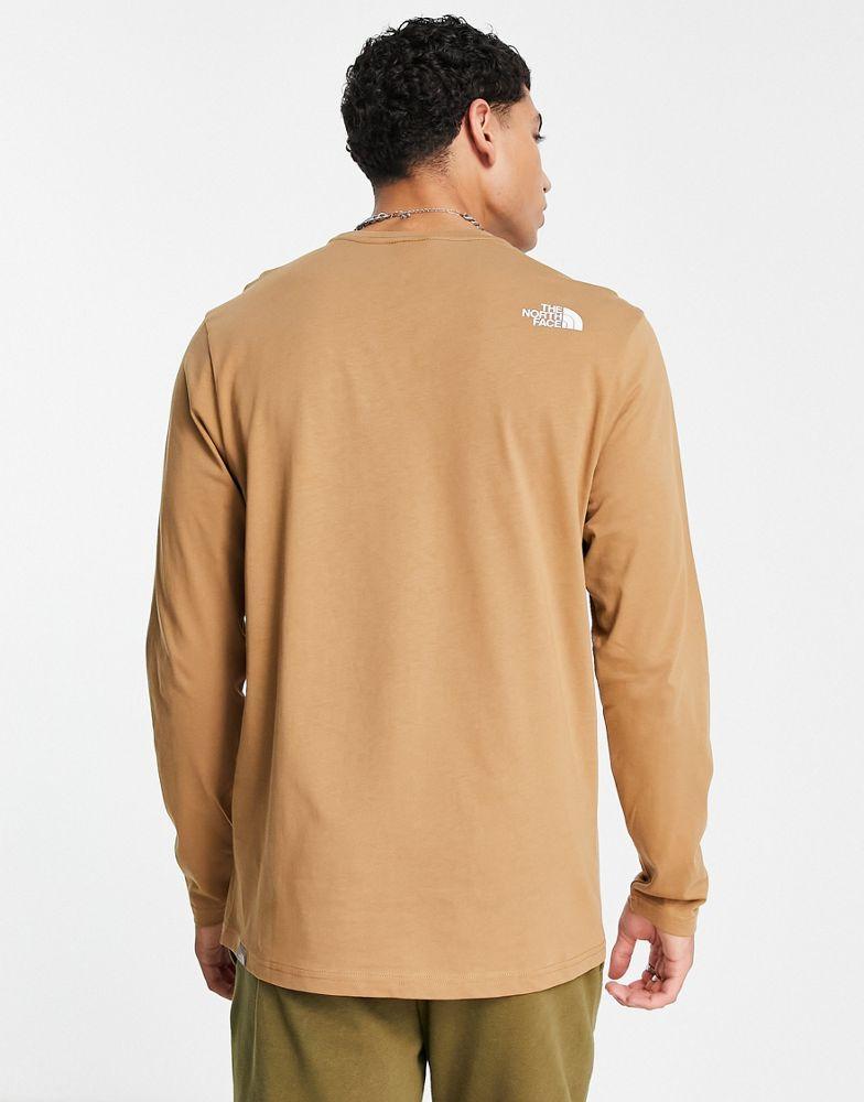 商品The North Face|The North Face Center Dome long sleeve t-shirt in brown Exclusive at ASOS,价格¥268,第4张图片详细描述