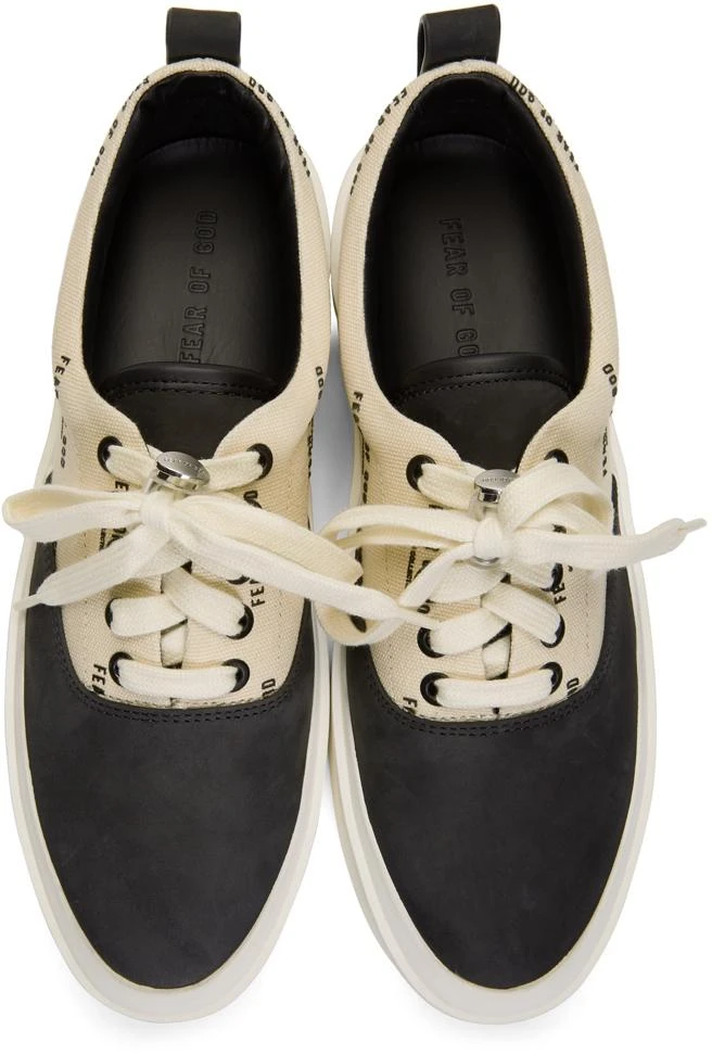 商品Fear of god|Black & Off-White Logo 101 Lace-Up Sneakers休闲鞋,价格¥3648,第5张图片详细描述