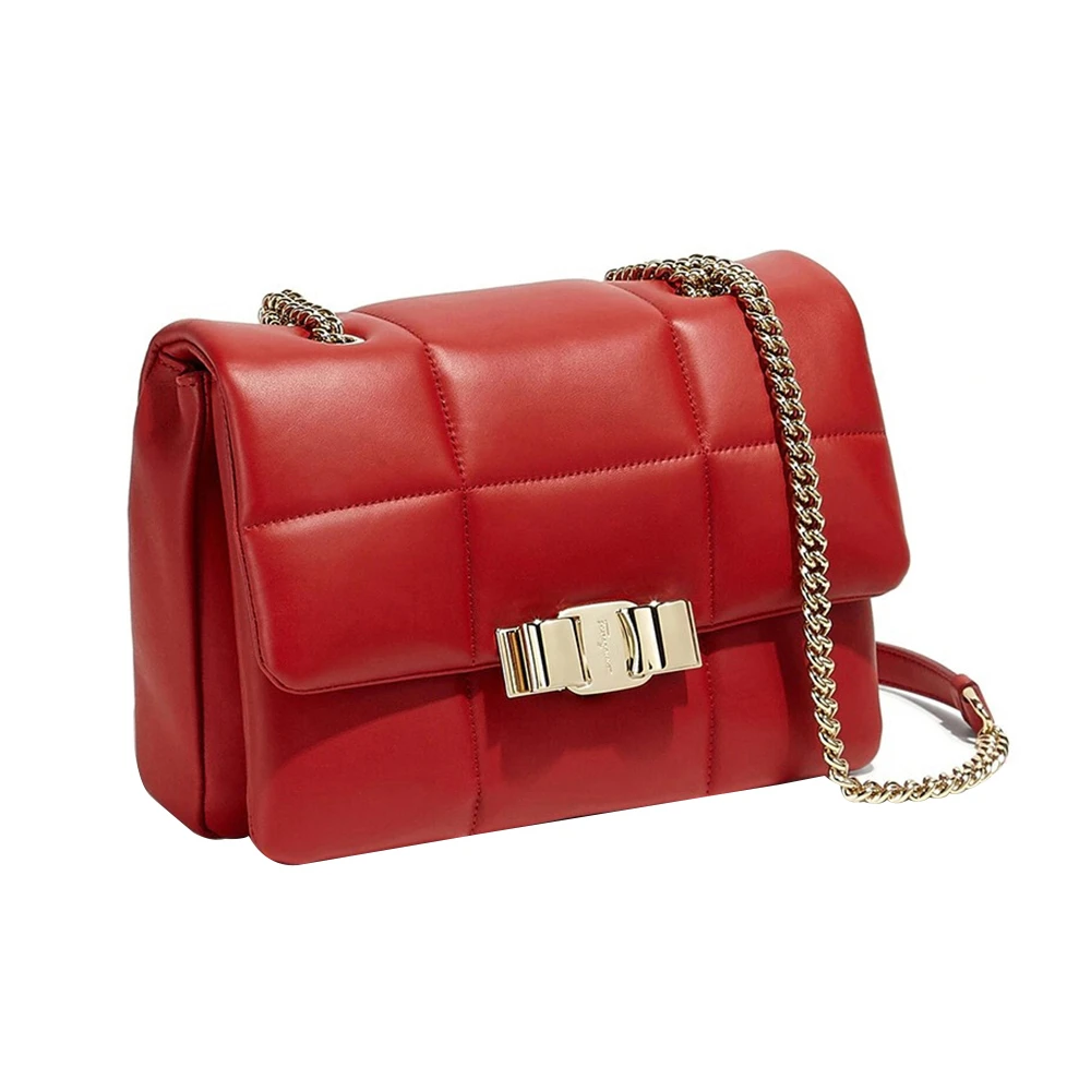SALVATORE FERRAGAMO 女士红色牛皮单肩斜挎包 21-H342-709439 商品