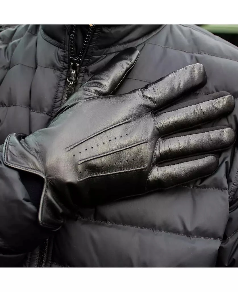 商品Isotoner Signature|Men's Touchscreen Stretch Gloves with Watch Vent,价格¥269,第3张图片详细描述