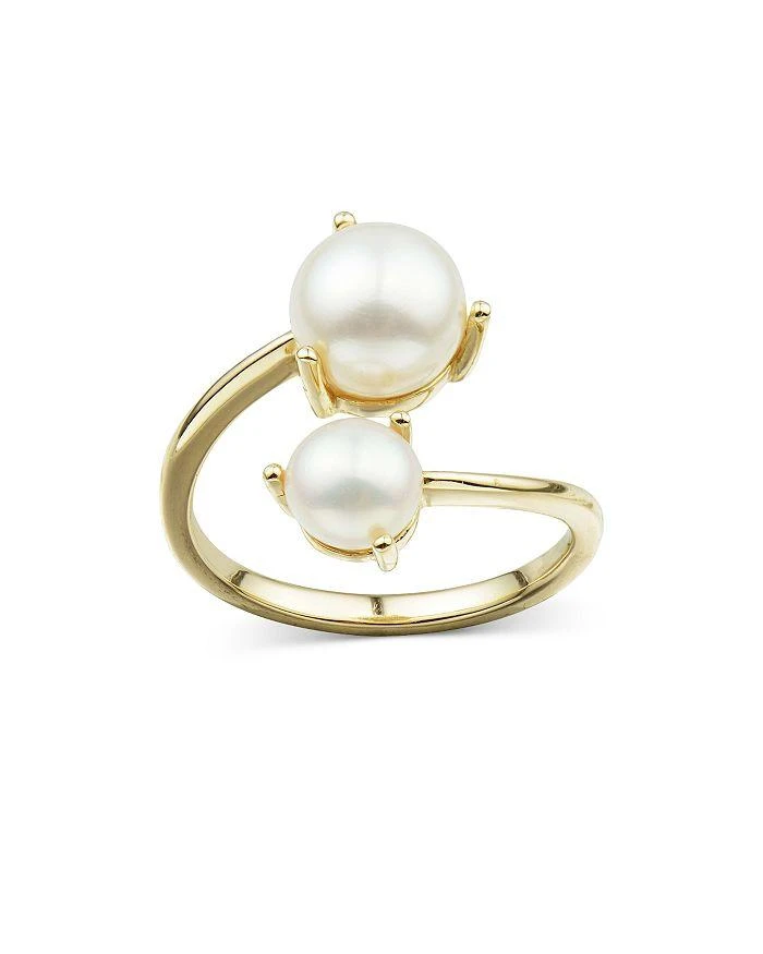 商品Bloomingdale's|Cultured Freshwater Button Pearl Bypass Ring in 14K Yellow Gold - Exclusive,价格¥7064,第2张图片详细描述