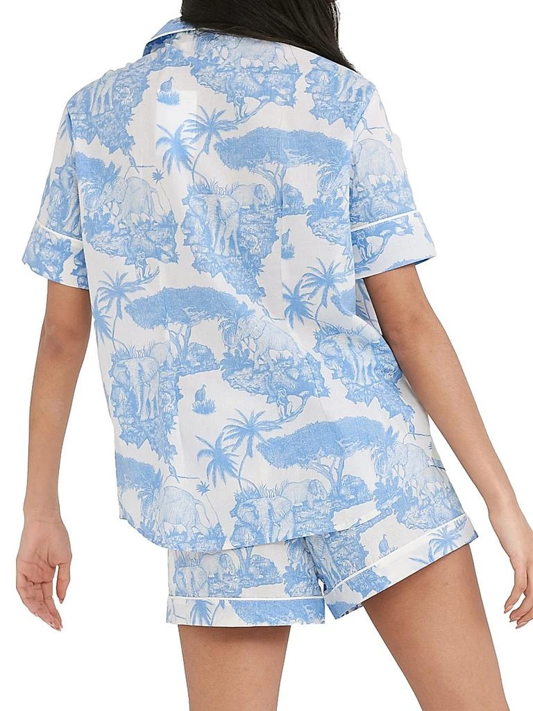 商品Desmond & Dempsey|2-Piece Printed Cotton Short Pajama Set,价格¥1428,第5张图片详细描述