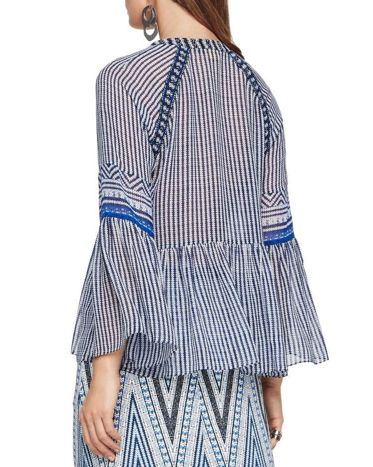 商品BCBG|Drew Striped Silk Top,价格¥828,第2张图片详细描述