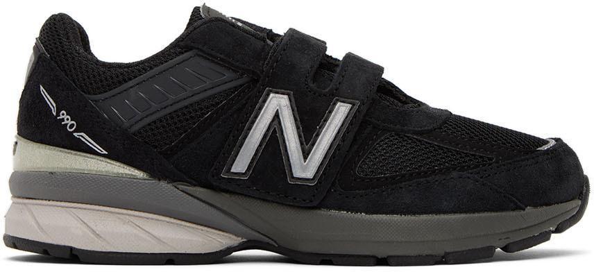 商品New Balance|Kids Black 990v5 Hook & Loop Little Kids Sneakers,价格¥929,第1张图片