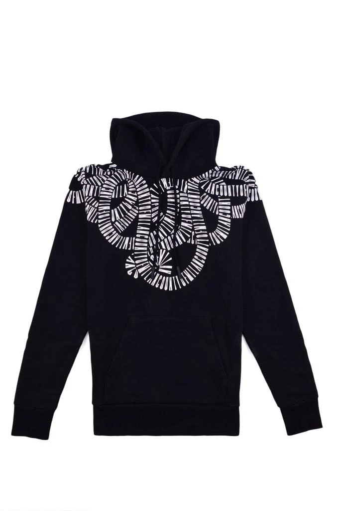 商品Marcelo Burlon|Marcelo Burlon County Of Milan Logo Printed Drawstring Hoodie,价格¥2291,第1张图片