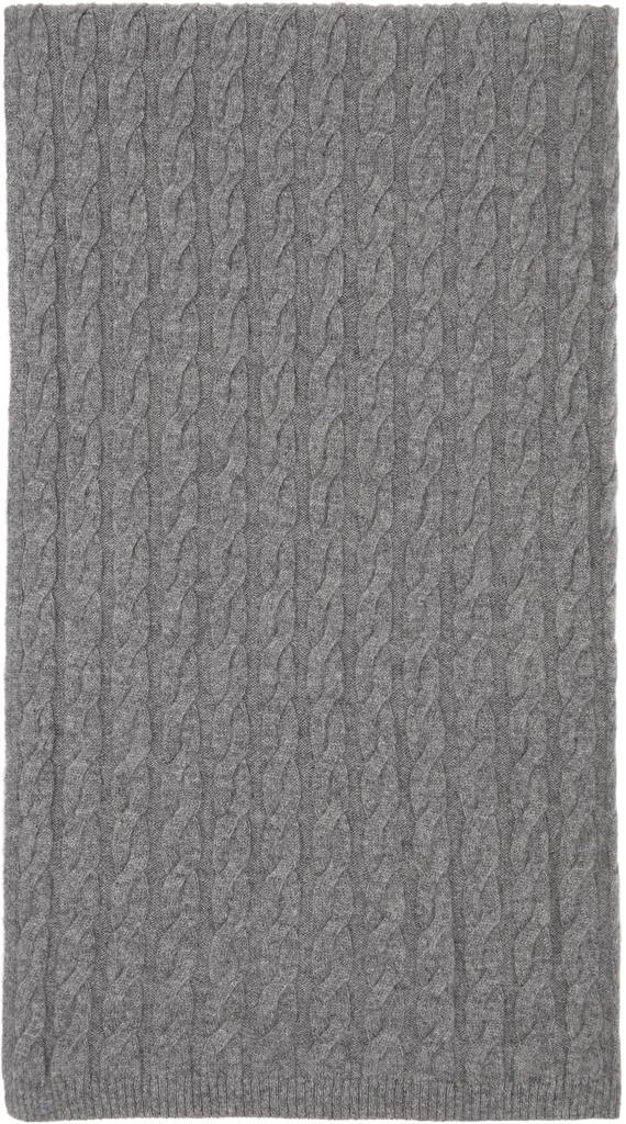 商品Totême|Grey Cashmere Cable Knit Scarf,价格¥2007,第1张图片