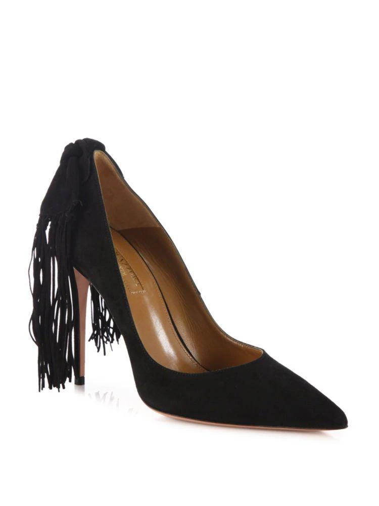 商品Aquazzura|Fringe Tie Suede Pumps,价格¥2404,第1张图片
