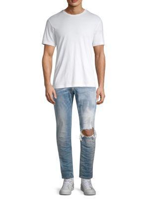 Krooley Distressed Tapered Jeans商品第6张图片规格展示