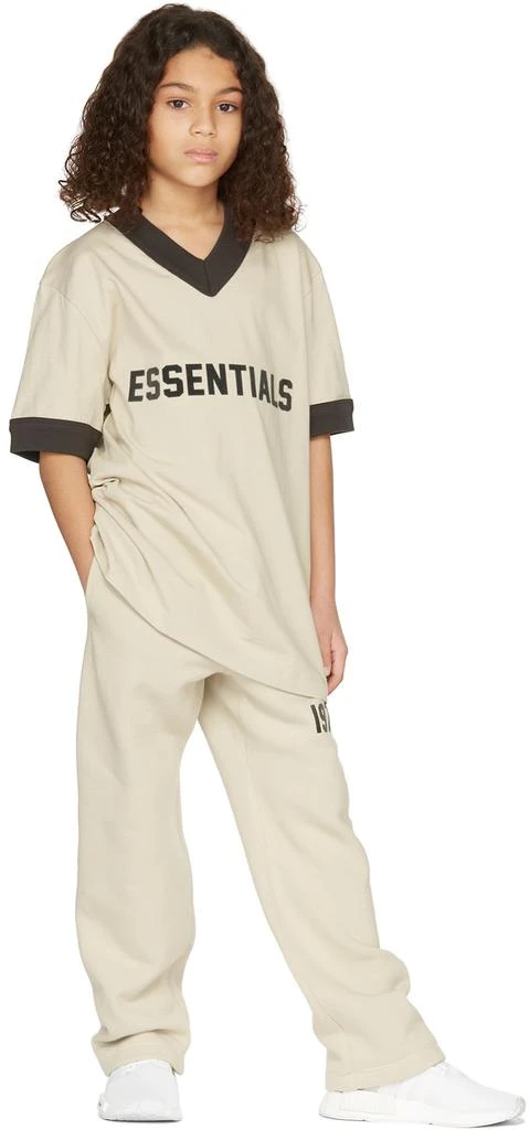 商品Essentials|Kids Beige V-Neck T-Shirt,价格¥258,第1张图片