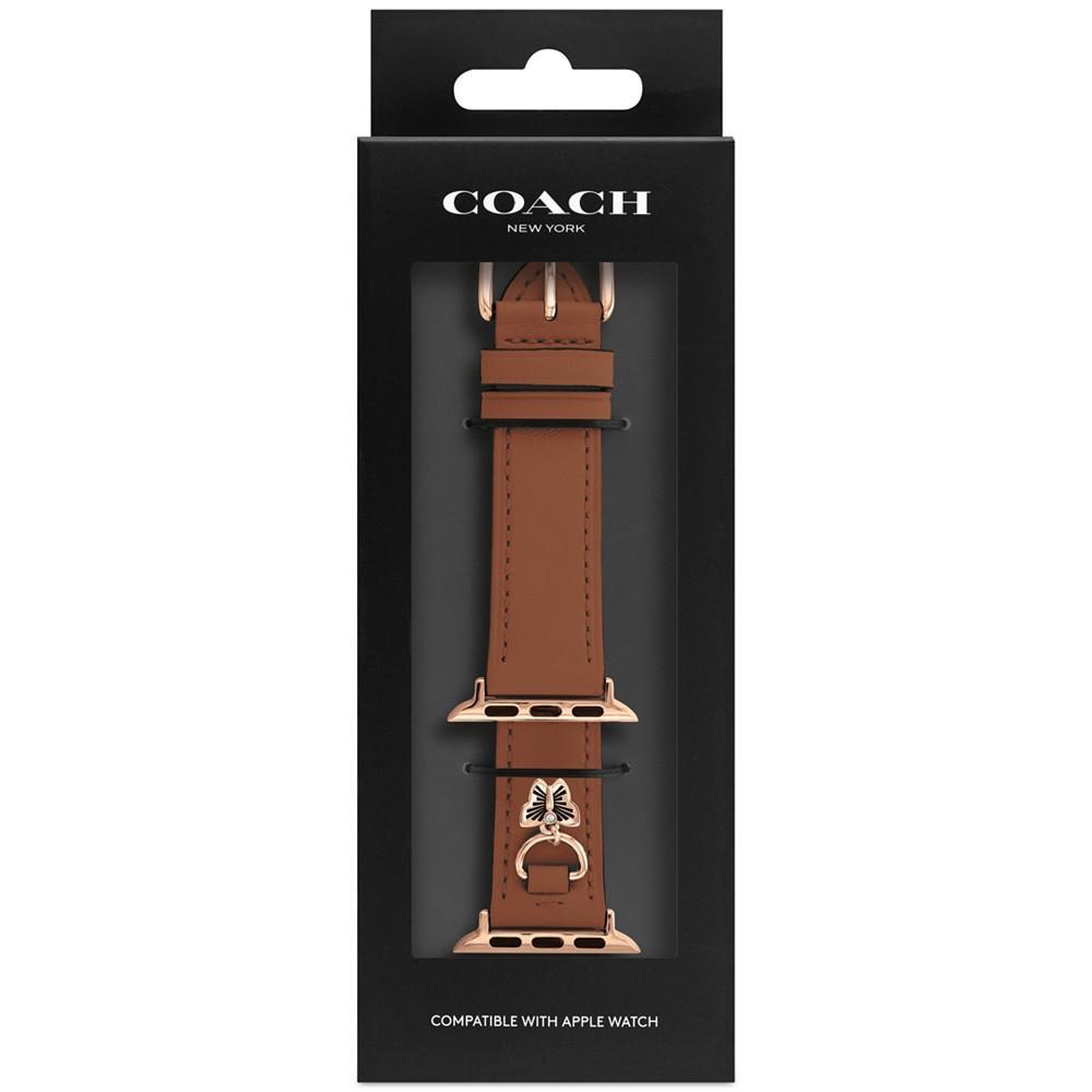 商品Coach|Brown Leather Apple Watch Band 38/41mm,价格¥691,第6张图片详细描述