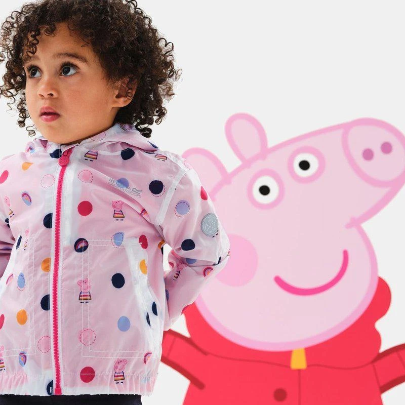 商品Regatta|Childrens/Kids Peppa Pig Polka Dot Hooded Waterproof Jacket Light Pink,价格¥277,第2张图片详细描述