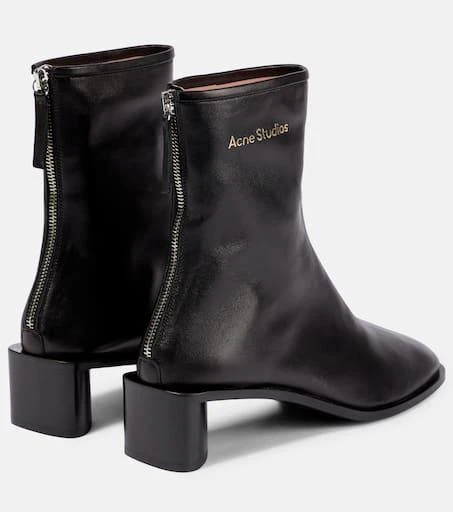 商品Acne Studios|Logo leather ankle boots,价格¥3098,第3张图片详细描述