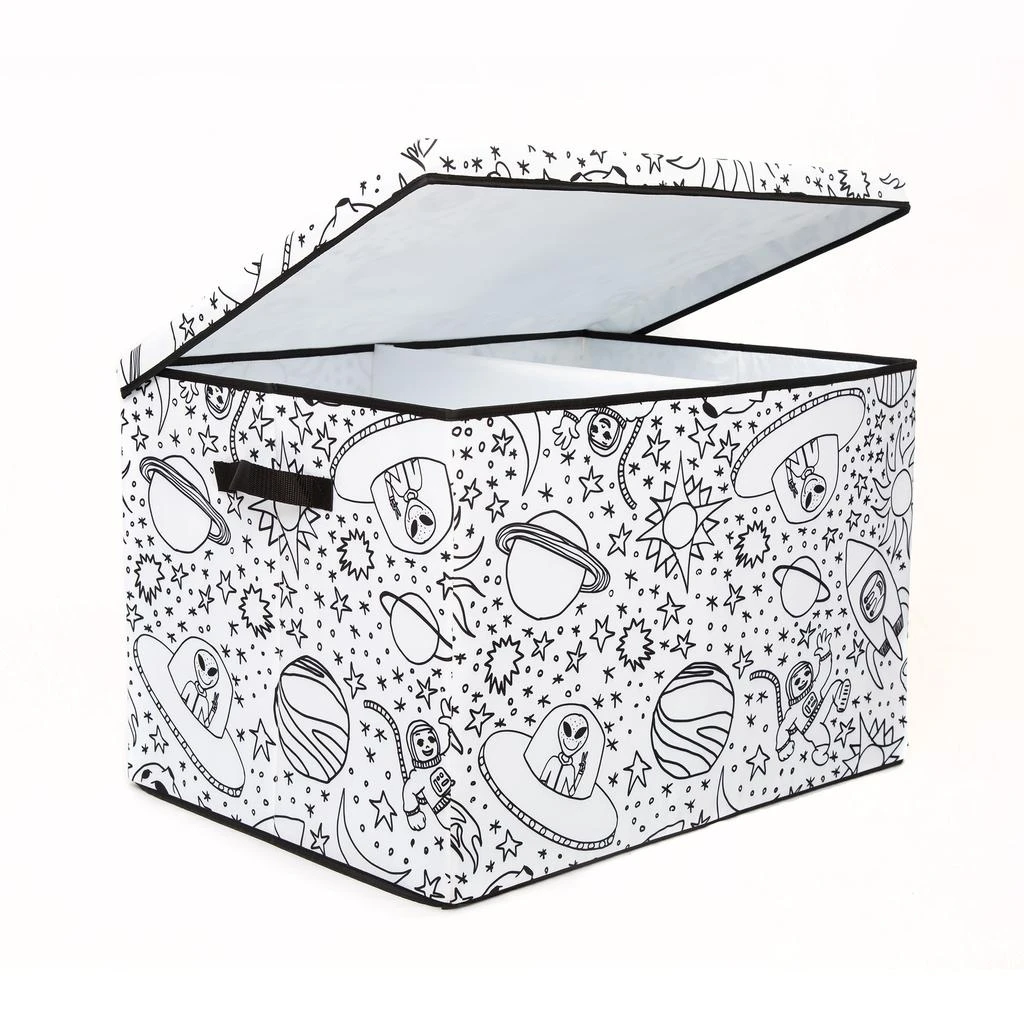 商品Baum|Home Outfitters Kid'S Coloring Lidded Medium Trunk W/ Removable Divider And 4 Pack Of Washable Markers,价格¥522,第5张图片详细描述