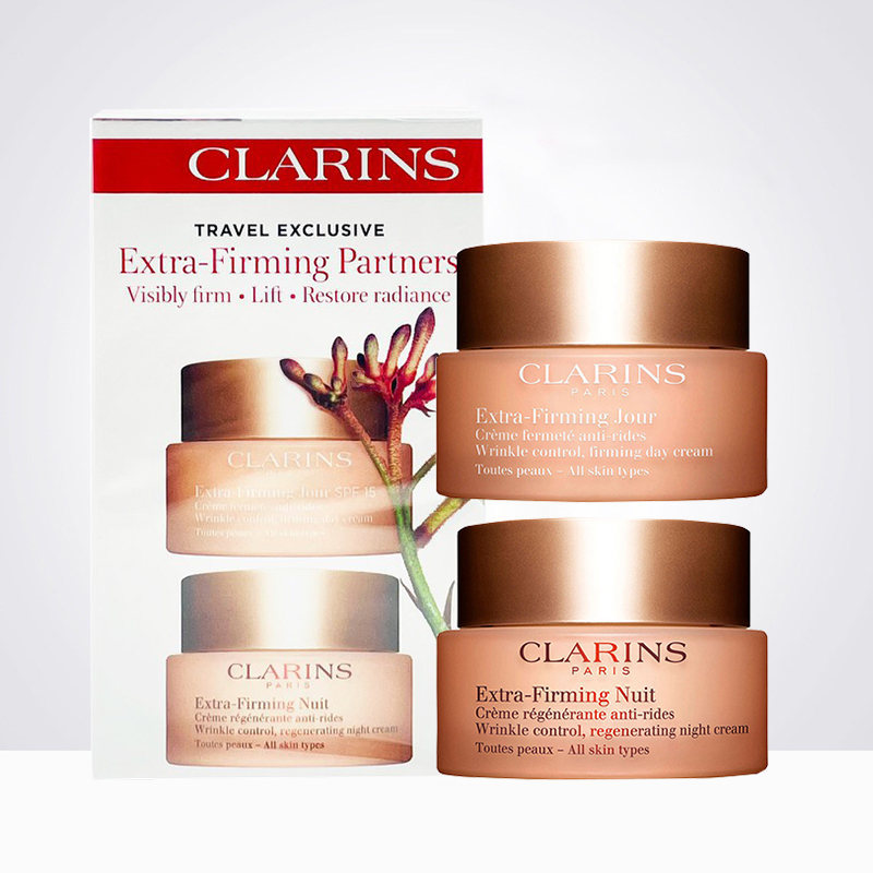 商品Clarins|娇韵诗 焕颜紧致弹簧日晚霜护肤套装 日霜50ML+晚霜50ML 提拉紧致抗皱补水保湿滋润弹簧霜,价格¥869,第1张图片