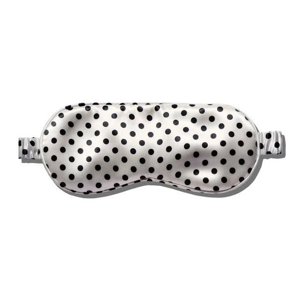 商品Slip|Slip Polka Dot Sleep Mask, Large Polka Dot Scrunchie and Black Skinny Scrunchie Gift Set,价格¥495,第2张图片详细描述