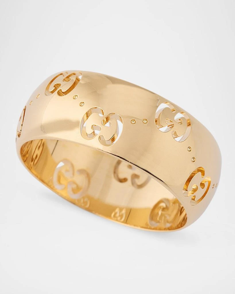 商品Gucci|Icon 18K Yellow Gold GG Wide Ring,价格¥18908,第3张图片详细描述