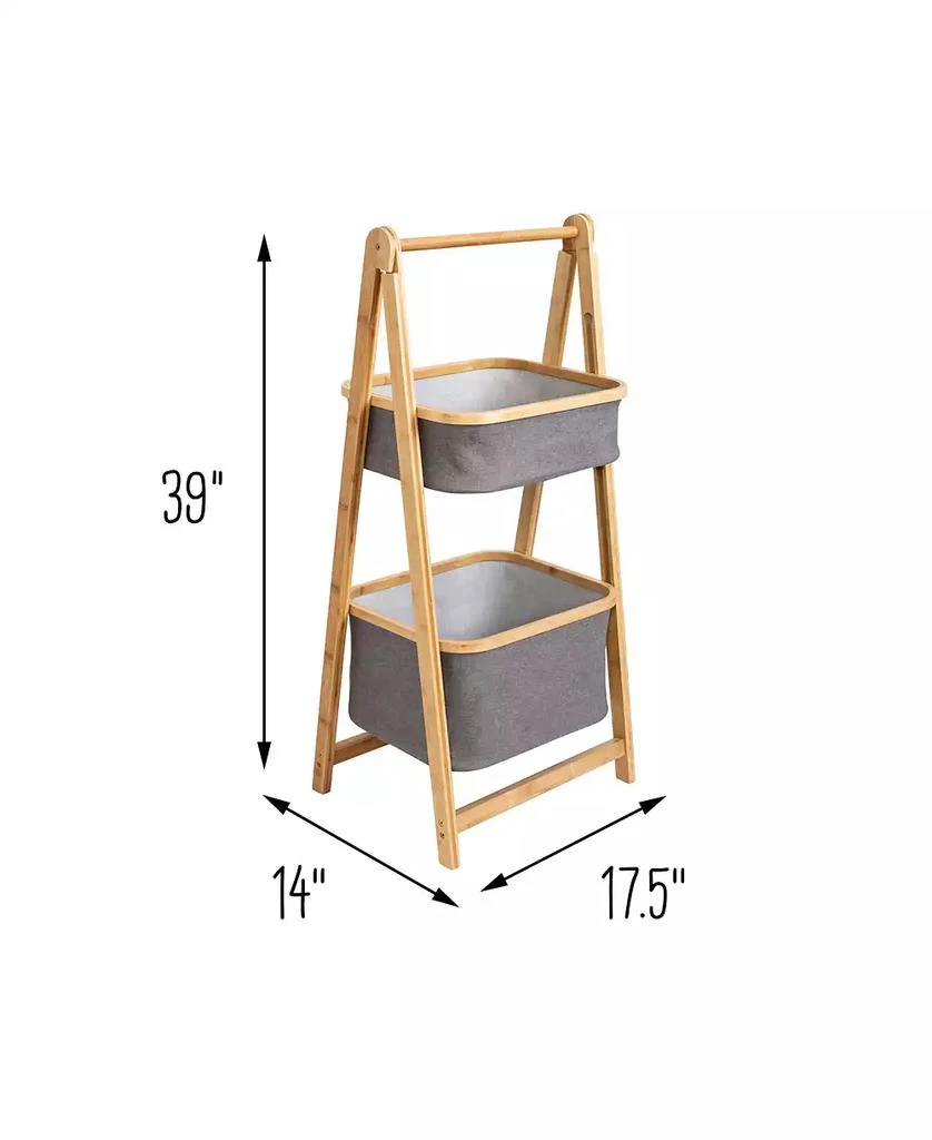 Bamboo & Canvas 2-Tier Collapsible Shelves 商品