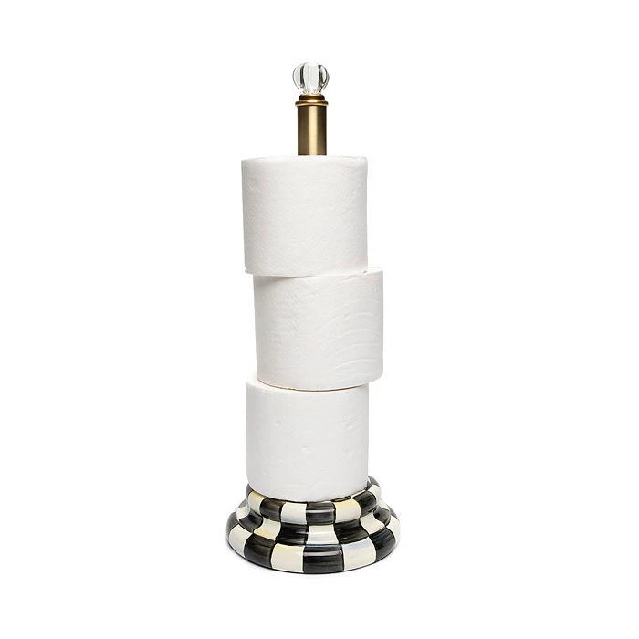 商品MacKenzie-Childs|Courtly Check Enamel Toilet Tissue Holder,价格¥746,第1张图片详细描述