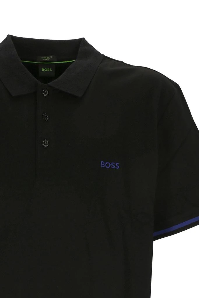 商品Hugo Boss|Hugo Boss Logo-Embroidered Short-Sleeved Polo Shirt,价格¥504,第3张图片详细描述