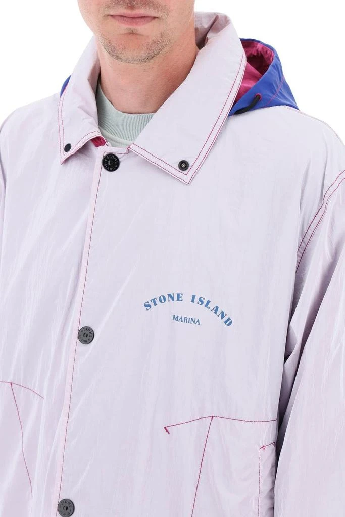 商品Stone Island|LIGHT WINDBREAKER IN RIP STOP PRISMATICO,价格¥2580,第5张图片�详细描述