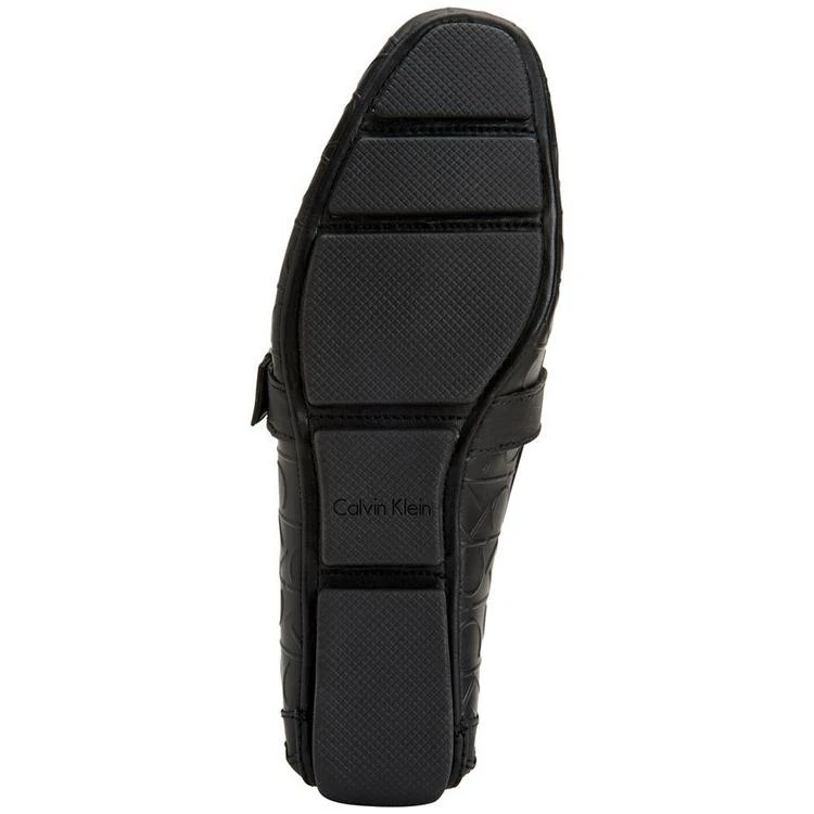 商品Calvin Klein|Men's Markus Brushed CK Embossed Leather Drivers,价格¥484,第4张图片详细描述