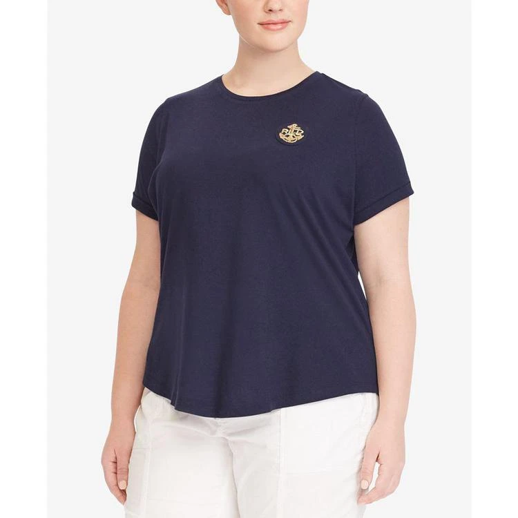 商品Ralph Lauren|Plus Size Crew-Neck Short-Sleeve T-Shirt,价格¥415,第1张图片