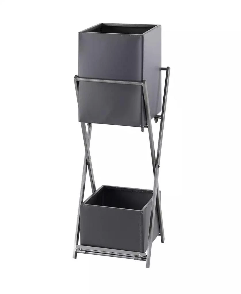 商品Rosemary Lane|Set of 2 Industrial Tin 2-Tiered Plant Stands,价格¥1285,第3张图片详细描述