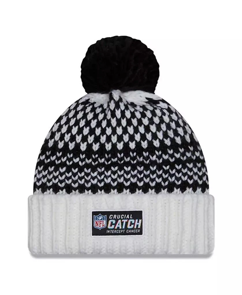 商品New Era|Women's Black, White Dallas Cowboys 2023 NFL Crucial Catch Cuffed Pom Knit Hat,价格¥269,第2张图片详细描述