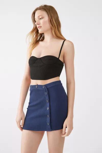 商品Urban Outfitters|UO Claira Side-Button Mini Skirt,价格¥71,第1张图片