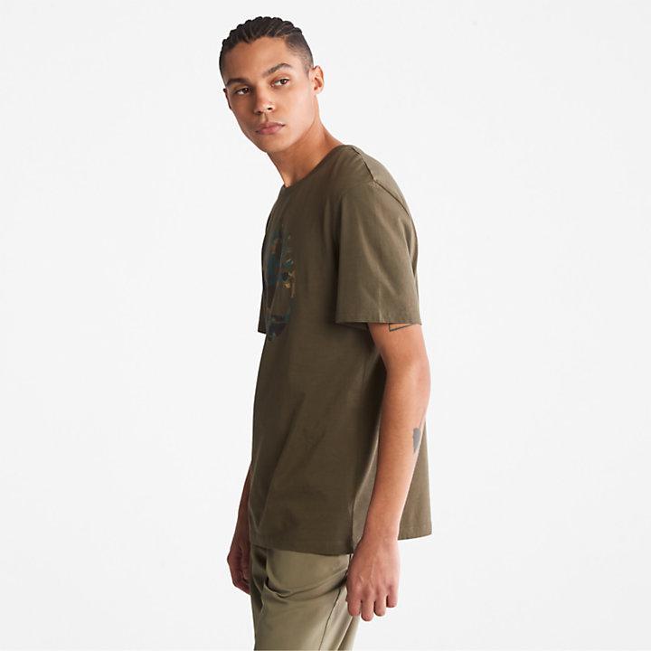 商品Timberland|Camo-Logo T-Shirt for Men in Dark Green,价格¥139,第6张图片详细描述