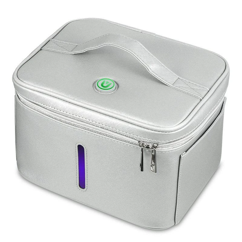 商品Fresh Fab Finds|UV Disinfection Bag Portable LED UV Sanitizer Box for Baby Bottles, Toys, Underwear, Toothbrush USB-Powered Gray,价格¥895,第1张图片