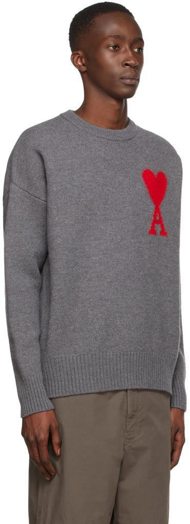 商品AMI|Grey Ami de Cœur Sweater,价格¥3225,第4张图片详细描述