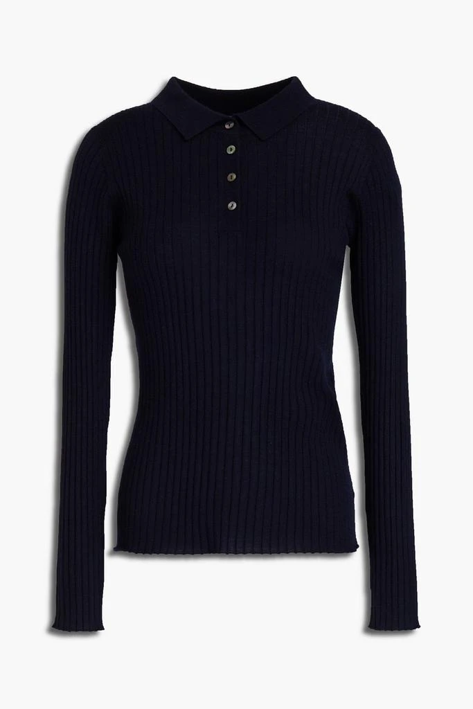 商品N.PEAL|Ribbed cashmere polo shirt,价格¥1626,第3张图片详细描述