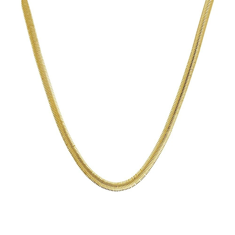 商品Essentials|Silver Plate or Gold Plate Delicate Snake 20" Chain Necklace,价格¥48,第1张图片