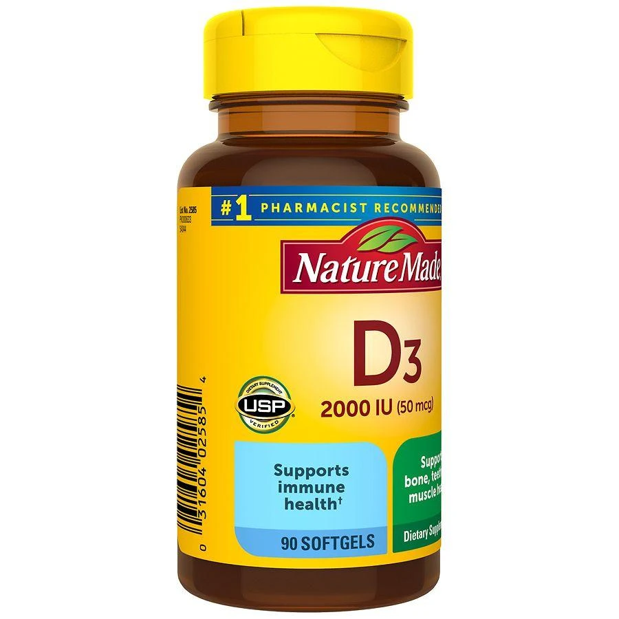 商品Nature Made|Vitamin D3 2000 IU (50 mcg) Softgels,价格¥116,第5张图片详细描述