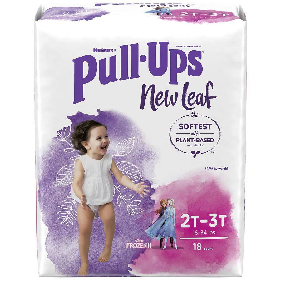 商品Huggies Pull-Ups|New Leaf Girls' Potty Training Pants 2T-3T,价格¥125,第3张图片详细描述