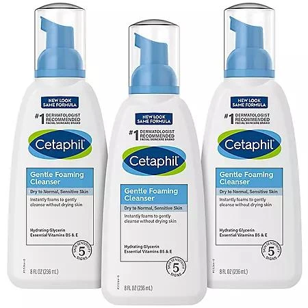 商品Cetaphil|Cetaphil Gentle Foaming Cleanser, 8 oz., 3 pk.,价格¥164,第1张图片